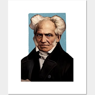 German Philosopher Arthur Schopenhauer illustration Posters and Art